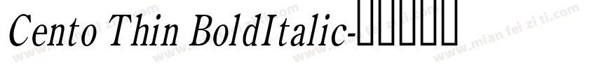 Cento Thin BoldItalic字体转换